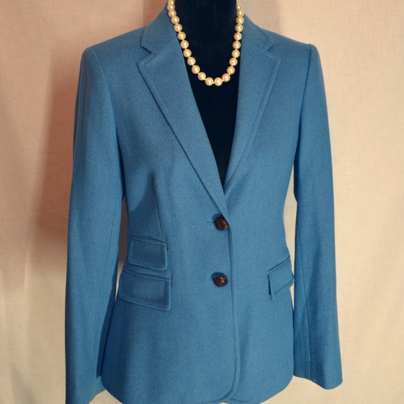 J.Crew Light Blue Wool Coat - Picture 1 of 4